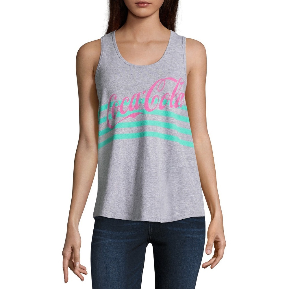 New! Coca-Cola Logo Tank Top T-Shirt Classic Coke